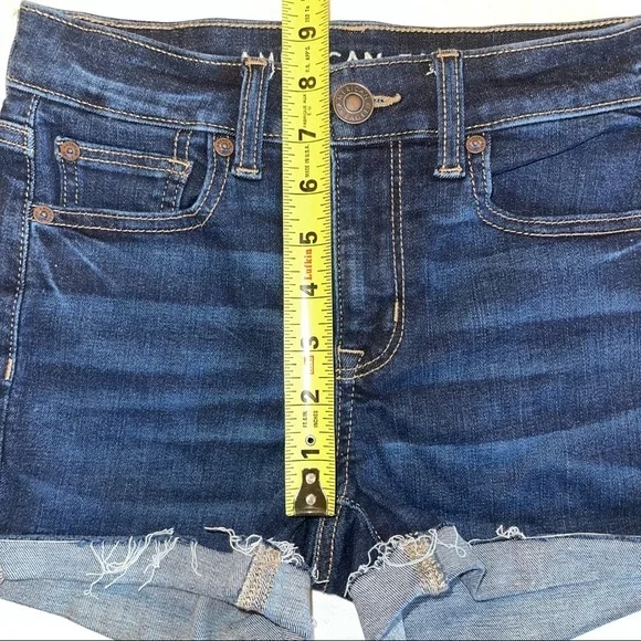 American Eagle Next Level Stretch Hi Rise Shortie Raw Hem Shorts - Picture 12 of 16